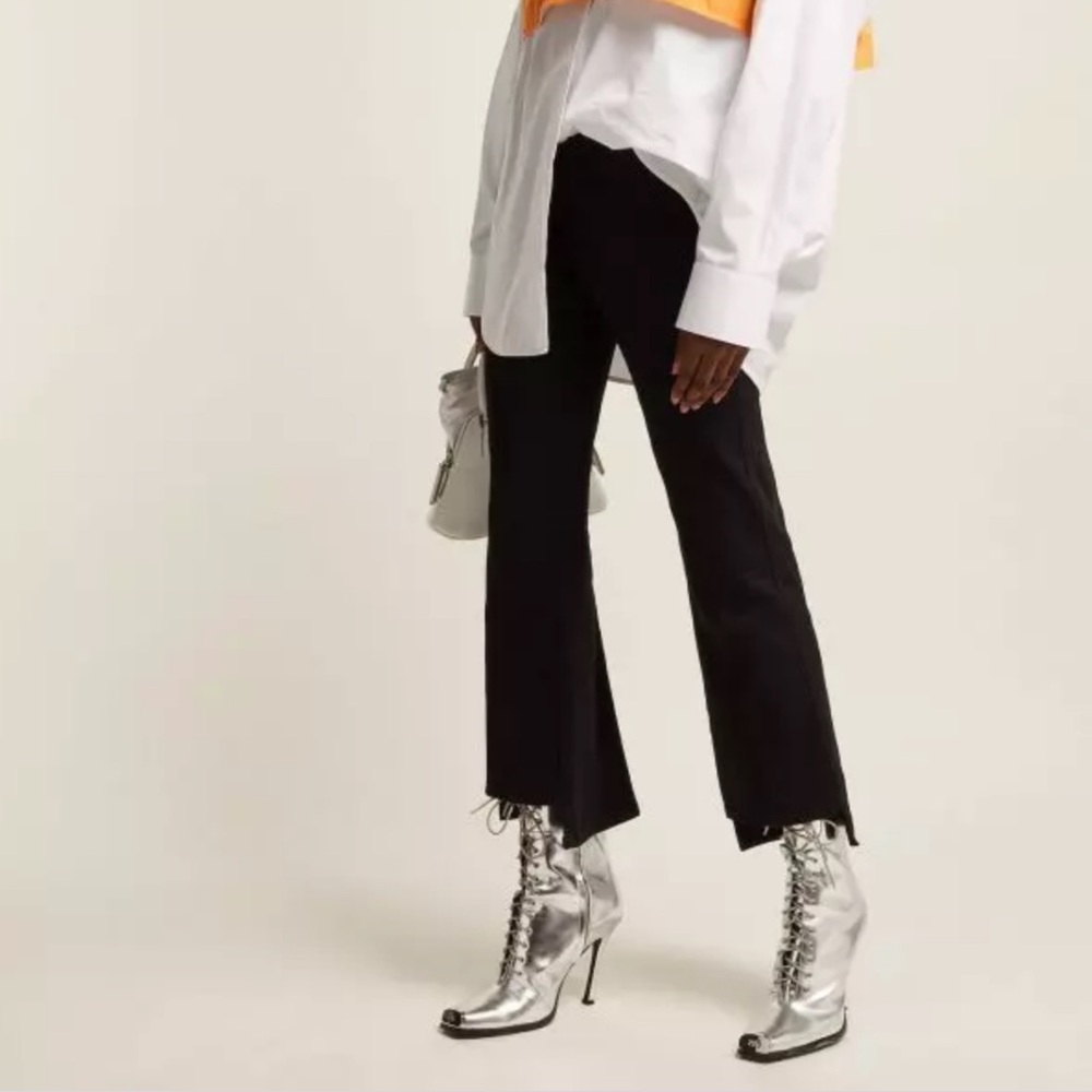 Calvin Klein Collection Windora Metallic Leather Boot, 7.5